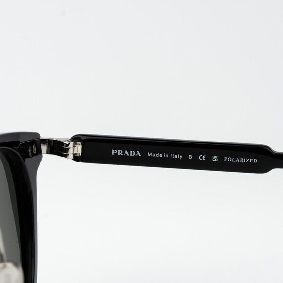Prada Women Sunglasses Black Green Polarized Oval PR17YS 1AB03R BRAND NEW main image 4